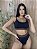 Biquini hot pant top bicolor (preto e bronze) - Imagem 1
