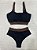 Biquini hot pant top bicolor (preto e bronze) - Imagem 3