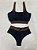 Biquini hot pant top bicolor (preto e bronze) - Imagem 4