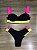Biquini sereia tiras preto neon pink - Imagem 5