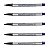 Kit 5 Canetas Viscot 1451 Ponta Fina Regular - Roxa - Imagem 2