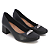 Sandália Confortável USAFLEX - SCARPIN BLOCO PRETO - Imagem 1