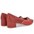 sapato ???? Confortável em couro legítimo original USAFLEX - SCARPIN BLOCO TELHA - Imagem 7