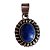 Pingente Lápis Lazuli Zíper Prata 925 - Imagem 1