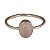 Anel Quartzo Rosa Oval Slim Prata 925 - Imagem 1