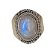 Anel Pedra da Lua Indiano Prata 925 - Imagem 1