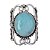 Anel Larimar de Prata 925 - Imagem 1