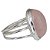 Anel Quartzo Rosa Oval de Prata 925 - Imagem 2