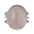 Anel Quartzo Rosa Oval de Prata 925 - Imagem 1