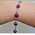Pulseira Rubi Moçambique Prata 800 Folheado - Imagem 3