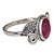 Anel Rubi Folhas Prata 925 - Imagem 2
