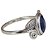 Anel Safira Folhas Prata 925 - Imagem 2