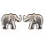 Brinco Elefante Segundo Furo de Prata 925 - Imagem 1