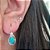 Brinco Turquesa Oval de Prata 925 - Imagem 3