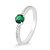 Anel Esmeralda Solitário Formatura Prata 925 - Imagem 1