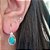 Brinco Turquesa Oval de Prata 925 - Imagem 3