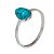 Anel Turquesa Gota de Prata 925 - Imagem 1