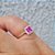 Anel Pink Quadrado de Prata 925 - Imagem 3