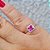 Anel Pink Quadrado de Prata 925 - Imagem 2