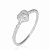 Anel Coração Ponto de Luz Prata 925 - Imagem 1