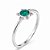 Anel Esmeralda Redondo Prata 925 - Imagem 1