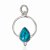Pingente Turquesa Gota de Prata 925 - Imagem 1