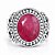Anel Rubi Indiano Boho de Prata 925 - Imagem 1