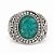 Anel Esmeralda Indiana Boho de Prata 925 - Imagem 1