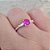 Anel Rubi Rosê Solitário Rebeca de Prata 925 - Imagem 3