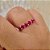 Anel Rubi Rosa de Prata 925 - Imagem 5