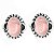 Brinco Quartzo Rosa Oval de Prata 925 - Imagem 1