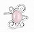 Anel Quartzo Rosa Arabescos de Prata 925 - Imagem 1