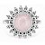 Anel Quartzo Rosa Margarida de Prata 925 - Imagem 1