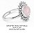 Anel Quartzo Rosa Margarida de Prata 925 - Imagem 2