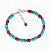 Pulseira Turquesa e Coral Prata 925 - Imagem 1