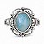 Anel Larimar Oval de Prata 925 - Imagem 1