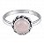 Anel Quartzo Rosa Cordinha Prata 925 - Imagem 1