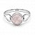 Anel Quartzo Rosa Lateral de Prata 925 - Imagem 1