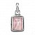 Pingente Retangular Quartzo Rosa Prata 925 - Imagem 1