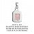 Pingente Retangular Quartzo Rosa Prata 925 - Imagem 2