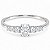 Anel Moissanite Pedra Lateral Prata 925 - Imagem 1