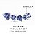 Brinco Earcuff Topázio Azul Coração Prata 925 - Imagem 2