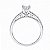Anel Solitário Moissanite Realeza de Prata 925 - Imagem 1