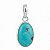 Pingente Turquesa Natural Oval Prata 925 - Imagem 1