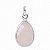 Pingente Quartzo Rosa Gota de Prata 925 - Imagem 1