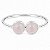 Anel Quartzo Rosa Duplo de Prata 925 - Imagem 1