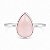 Anel Quartzo Rosa Gota de Prata 925 - Imagem 1