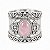 Anel Quartzo Rosa Indiano Prata 925 - Imagem 1