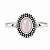 Anel Quartzo Rosa Oval Indiano de Prata 925 - Imagem 1