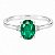 Anel Esmeralda Oval de Prata 925 - Imagem 1